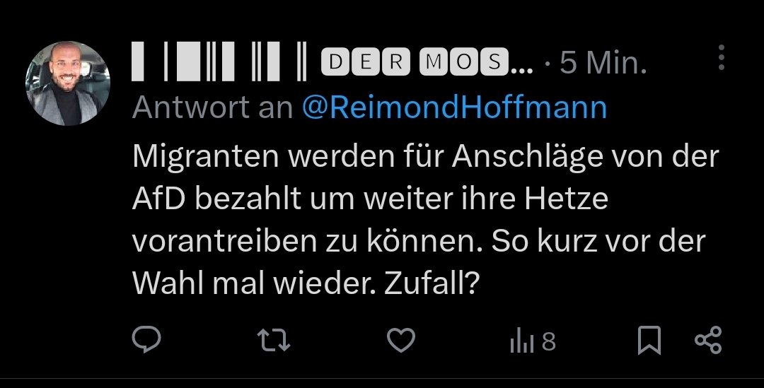 Da draußen gibt es weiterhin Linksextreme, die behaupten, dass die AfD für Terroristen und Messerangreifer bezahlt.