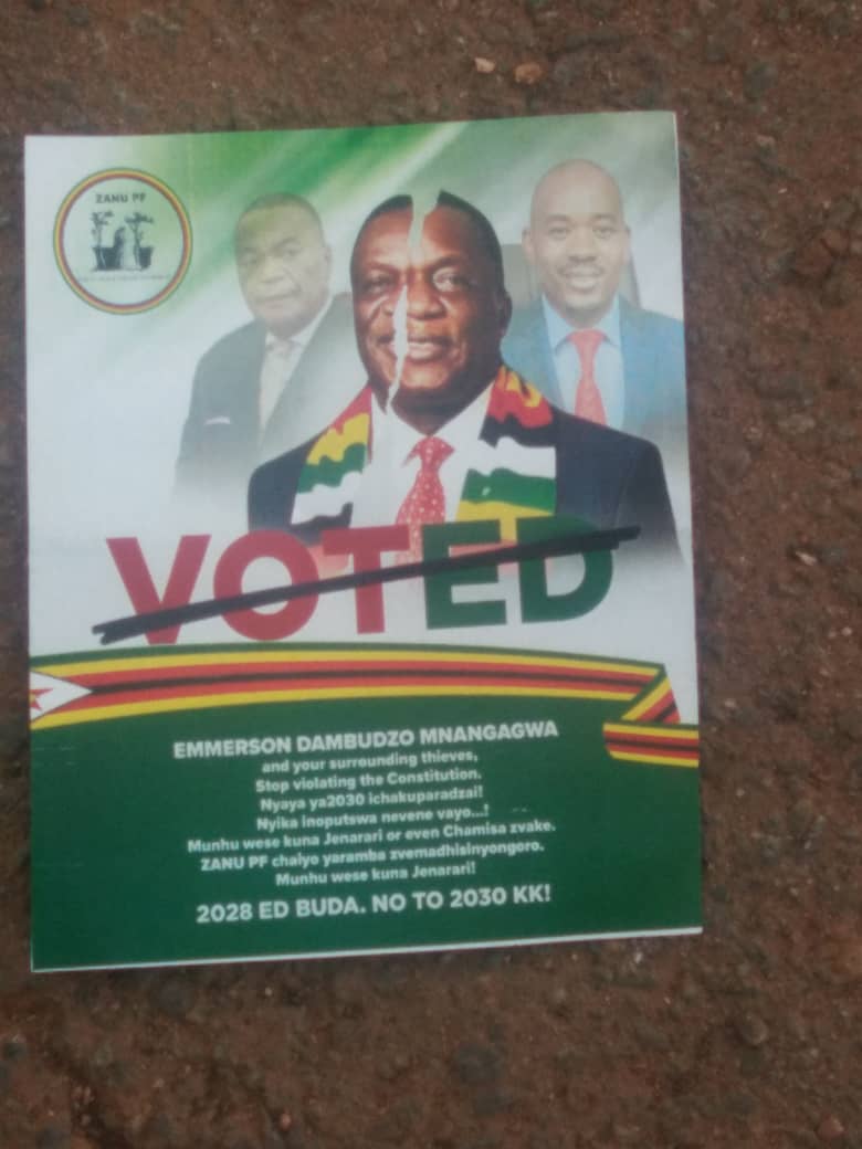 Here in Mashcentral today taona zvima flier is bindura town and some districts confirm kuti zvaoneka also bhoo here ku Zanu uko muri safe here siyanai na Chamisa uyo wamaisa apo tikuziva kuti hondo idzi ndedze Zanu hadzinei na Chamisa pedzeranai ikoko