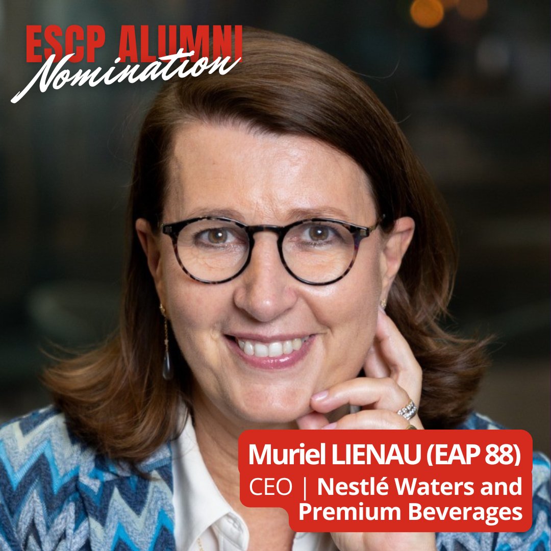 [APPOINTMENT ] Muriel Lienau (EAP 88), appointed #CEO of #Nestlé Waters and Premium Beverages! With over 30 years of experience at Nestlé, she has made a huge impact on the group. Now, she oversees this new segment while ensuring the lasting success of local brands. Congrats!