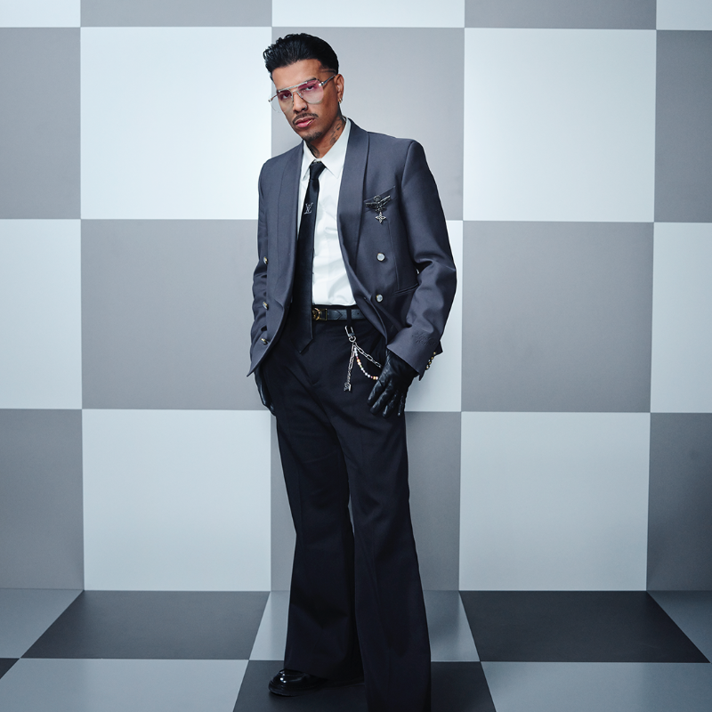 LouisVuitton's tweet photo. Men's Fall-Winter 2025 Show. House Ambassadors and friends of the House #ASAPNast, #AdrienBrody, #PushaT, #Malice, #RauwAlejandro #YutoHorigome attended #LVMenFW25.