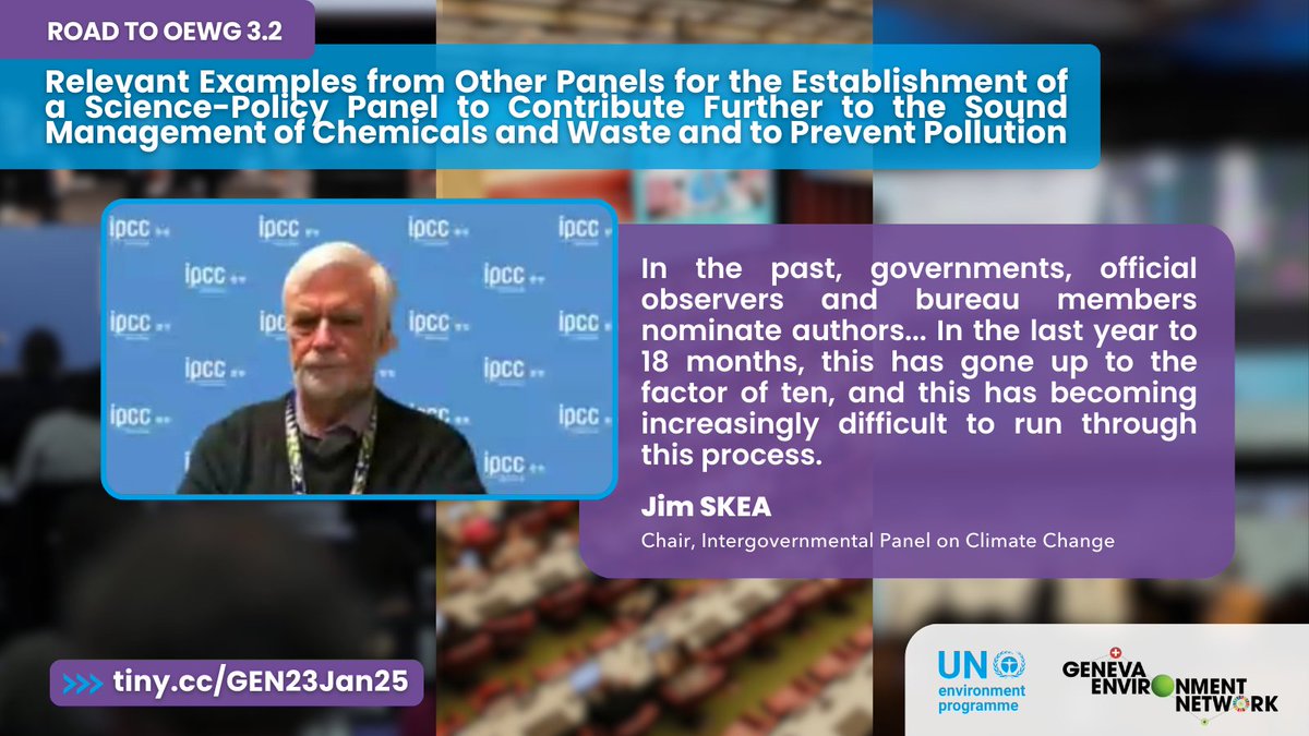 GENeva Environment Network (@genetwork) on Twitter photo <a href="/UNEP/">UN Environment Programme</a> <a href="/IPCC_CH/">IPCC</a> <a href="/IPBES/">ipbes</a> <a href="/IISD_ENB/">Earth Negotiations Bulletin</a> <a href="/ErmiraFida/">Ermira Fida</a> <a href="/JimSkeaIPCC/">Jim Skea</a> <a href="/dobura/">David Obura</a> <a href="/NaliniSharmaGVA/">Nalini Sharma</a> <a href="/IPCPch/">IPCP - International Panel on Chemical Pollution</a> <a href="/ALarigauderie/">Anne Larigauderie</a> Sharing the composition of authors for the chapters of the <a href="/IPCC_CH/">IPCC</a> reports, Jim Skea underscores the growing difficulties of nominating authors and other contributors, sharing the "tough balance" needed to be taken by the different working groups. <a href="/UNEP/">UN Environment Programme</a> <a href="/IPCC_CH/">IPCC</a> <a href="/IPBES/">ipbes</a> <a href="/IISD_ENB/">Earth Negotiations Bulletin</a> <a href="/ErmiraFida/">Ermira Fida</a> <a href="/JimSkeaIPCC/">Jim Skea</a> <a href="/dobura/">David Obura</a> <a href="/NaliniSharmaGVA/">Nalini Sharma</a> <a href="/IPCPch/">IPCP - International Panel on Chemical Pollution</a> <a href="/ALarigauderie/">Anne Larigauderie</a> Sharing the composition of authors for the chapters of the <a href="/IPCC_CH/">IPCC</a> reports, Jim Skea underscores the growing difficulties of nominating authors and other contributors, sharing the "tough balance" needed to be taken by the different working groups.