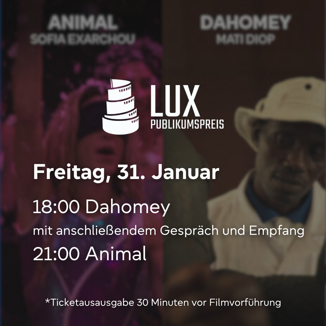 Europarl_DE's tweet photo. 30.+31.1. LUX-Filmevent. Entdeckt nominierte Filme des LUX-Publikumspreises '25  -KOSTENLOS + OmU im @thaliakinodresden
Highlight am 31.1. „Dahomey“ + Filmdiskussion @anna.cavazzini + Dr.  Scheps-Bretschneider - GRASSI @skd.museum  @sophiekoch.j 
Anmelden https://t.co/61DFzM0lAG https://t.co/LR7f7jsSCd