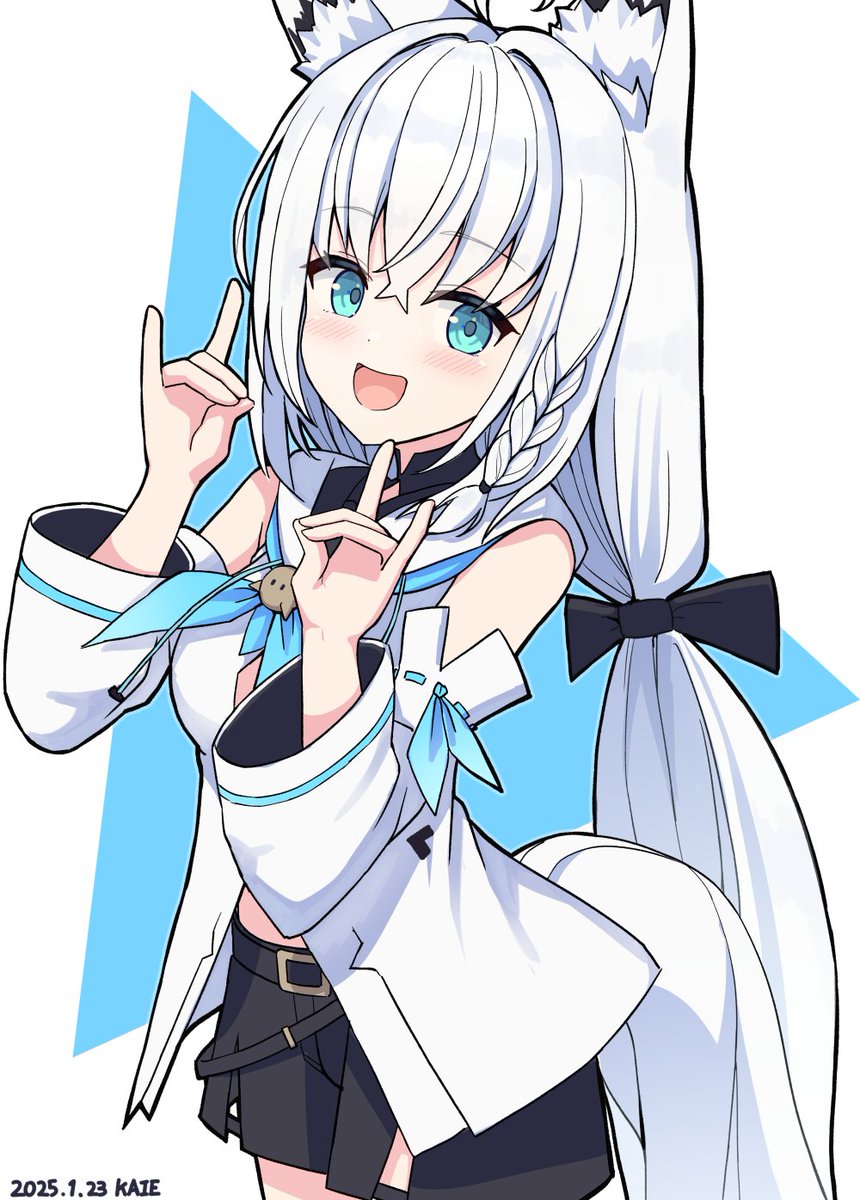 白上フブキ ,白上フブキ(通常) 「#絵フブキフブちゃん 」|かいえのイラスト