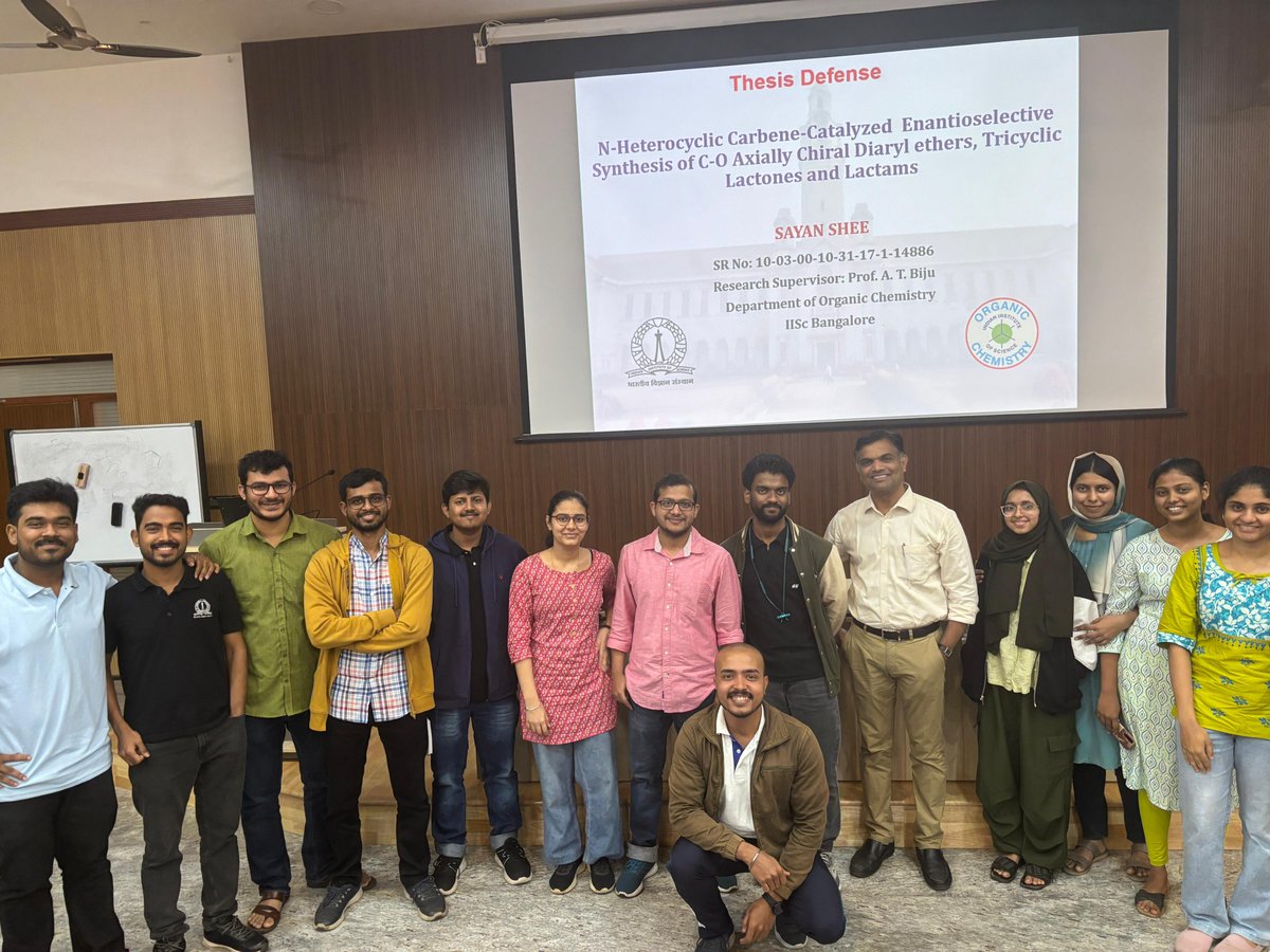 ATBiju Group (@atbijulab) on Twitter photo Our Int. Ph.D. coworker Sayan <a href="/SayanShee7/">Sayan Shee</a> has successfully defended his Thesis Today. Congratulations👏👏! We thank Prof. P. K. Tripathi, <a href="/csir_ncl/">CSIR-National Chemical Laboratory</a> & Prof. Armido Studer, <a href="/uni_muenster/">Universität Münster</a> for evaluating his Thesis🙏! Thanks to <a href="/iiscbangalore/">IISc Bangalore</a> & <a href="/EduMinOfIndia/">Ministry of Education</a> for his fellowship! Our Int. Ph.D. coworker Sayan <a href="/SayanShee7/">Sayan Shee</a> has successfully defended his Thesis Today. Congratulations👏👏! We thank Prof. P. K. Tripathi, <a href="/csir_ncl/">CSIR-National Chemical Laboratory</a> & Prof. Armido Studer, <a href="/uni_muenster/">Universität Münster</a> for evaluating his Thesis🙏! Thanks to <a href="/iiscbangalore/">IISc Bangalore</a> & <a href="/EduMinOfIndia/">Ministry of Education</a> for his fellowship!