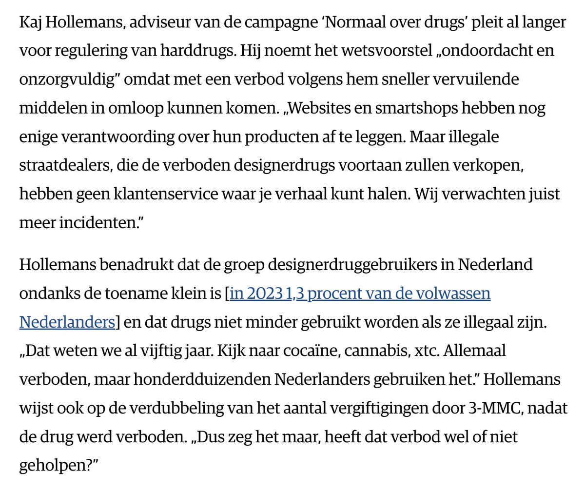En ook NRC liet ons aan het woord💪

#normaaloverdrugs #reguleren #stofgroepenwet #nieuwedrugswet #drugsverbod #nps
