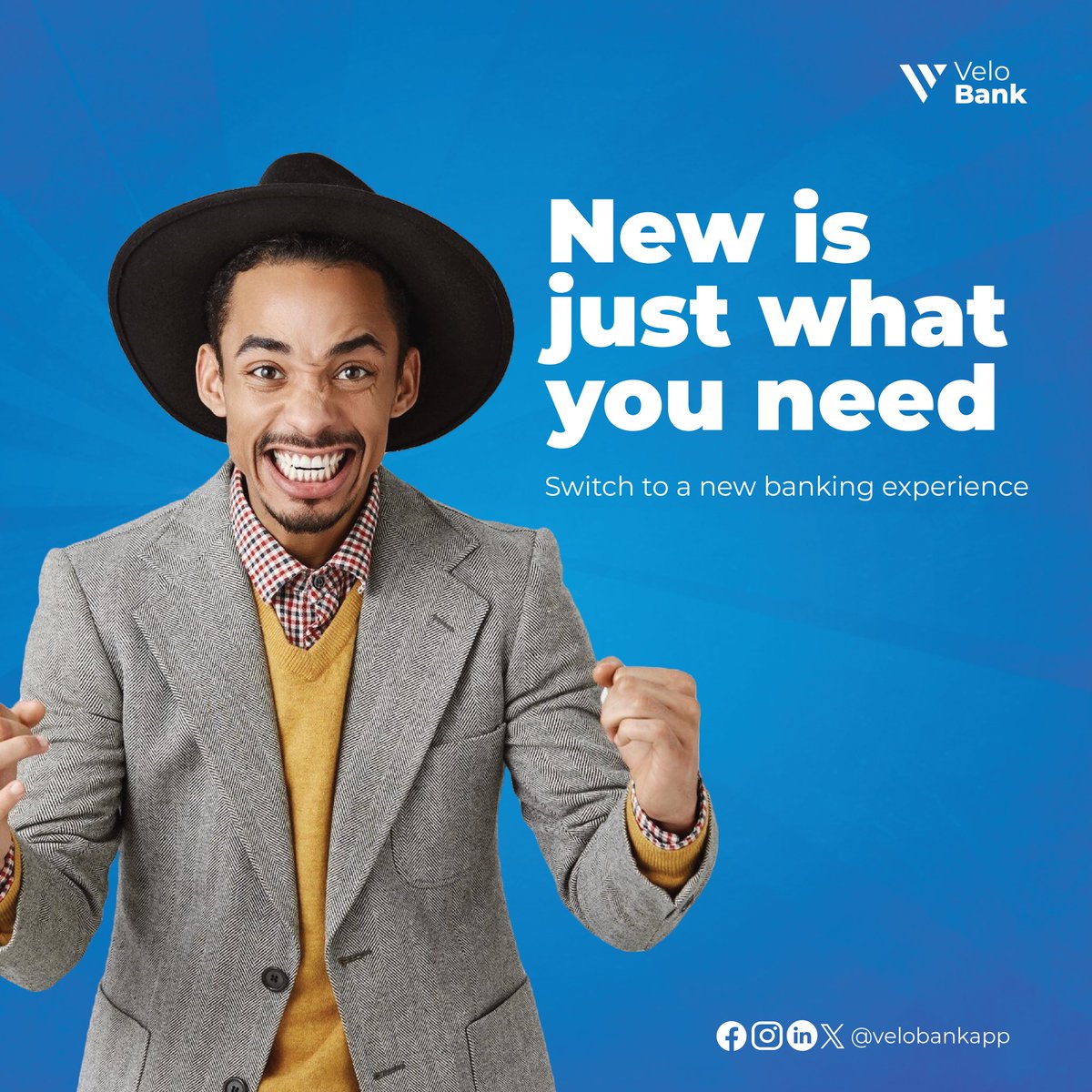velobankapp's tweet photo. New is just what you need! 🚀 Switch to a better, smarter, and faster banking experience with Velo. The future of banking is almost here.
#Velo #Bank #Oscars #NewExperience #SwitchToBetter #heleners https://t.co/qJngdsTRm9