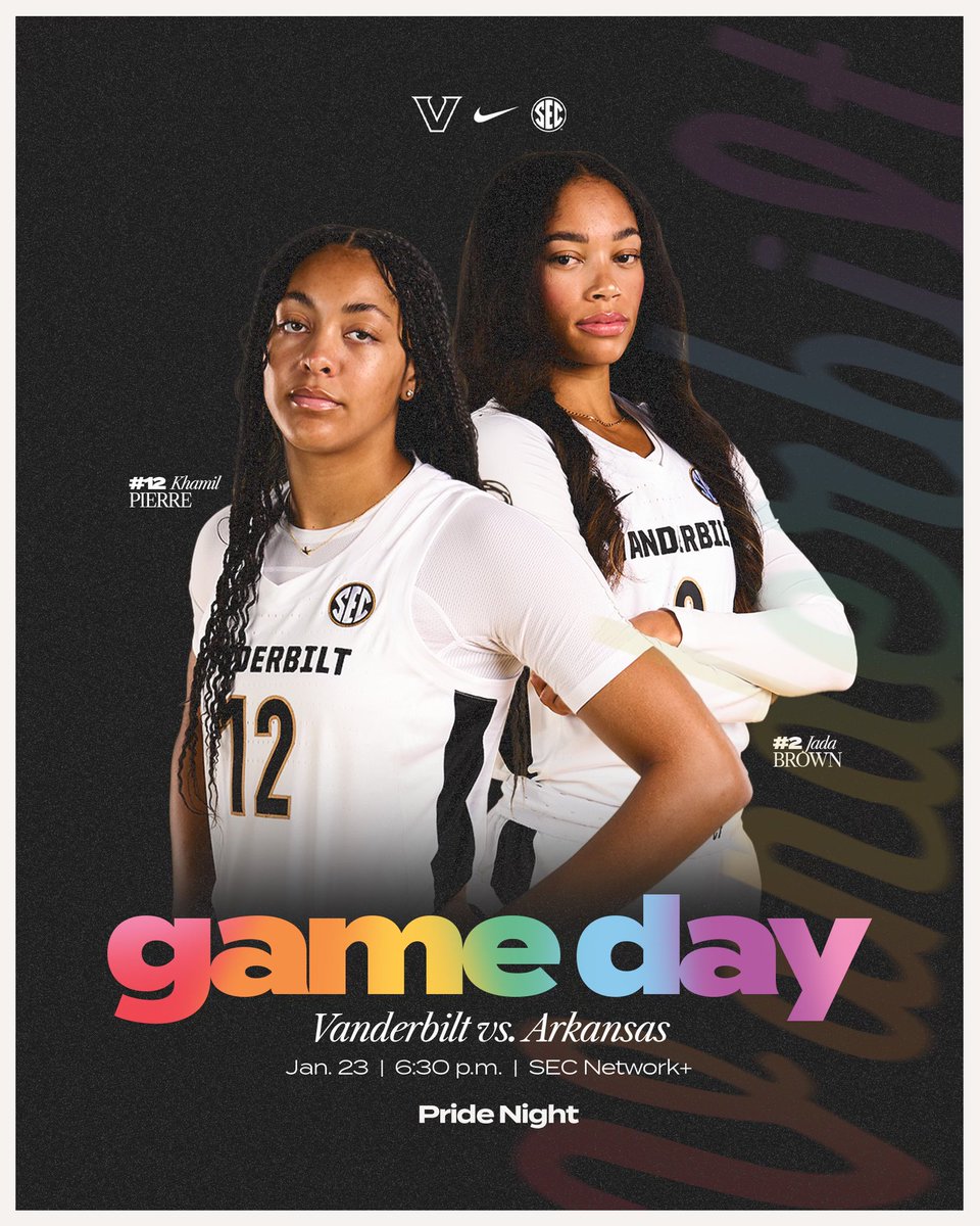 VandyWBB's tweet photo. All Are Welcome Here! Join us tonight for our annual Pride Game

🆚 | Arkansas 
🕡 | 6:30 p.m.
📍 | Memorial Gym
🎟️ | https://t.co/0g2JzNYVlL
🖥️ | SEC Network+
📻 | @949theFan 
📊 | https://t.co/PApt1nSJPm

#AnchorDown https://t.co/at3NU8ATUl