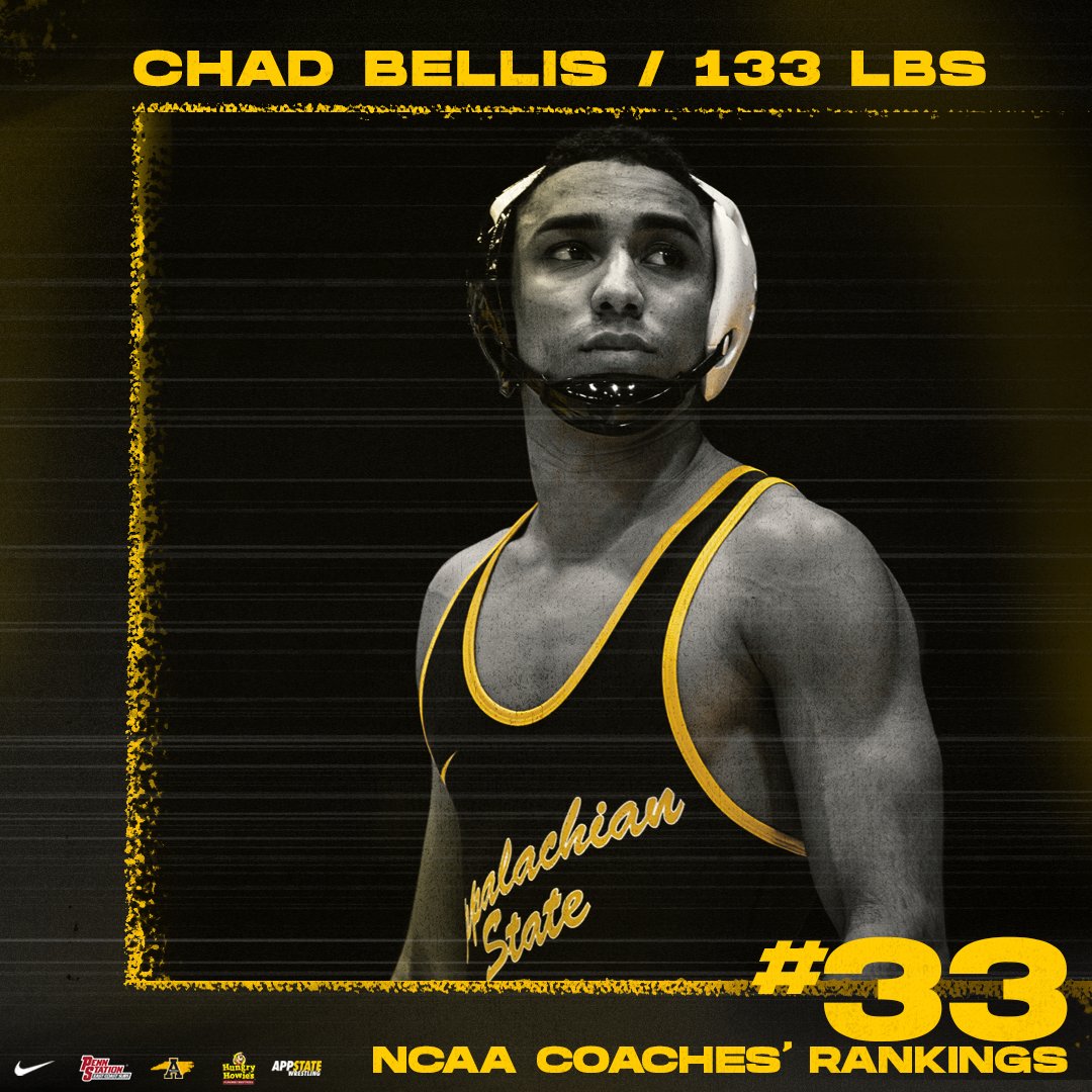 AppWrestling's tweet photo. 𝗜𝗻𝗱𝗶𝘃𝗶𝗱𝘂𝗮𝗹 𝐑𝐚𝐧𝐤𝐢𝐧𝐠𝐬 | NCAA Coaches

#33 Chad Bellis | 133 pounds

#ReAchTheSummit https://t.co/85wGCVv0Dc