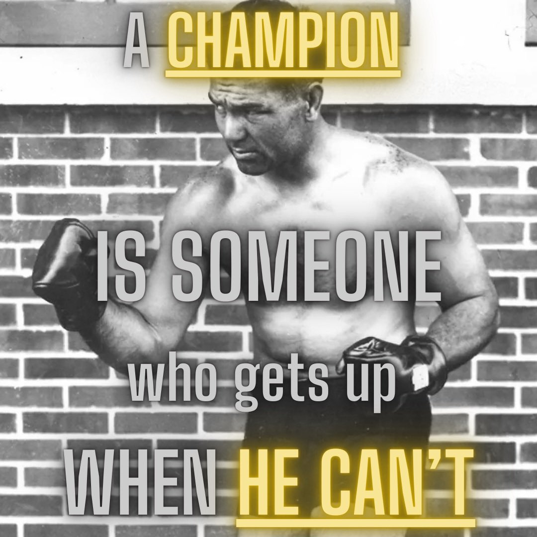 clarktom98's tweet photo. Wise words from Jack Dempsey heavyweight champion from 1919 to 1926. Champions are not born they are made! If you are ever in the capital region drop in to Train Upstate and take a class with me. First class is free! #boxing #boxinginspiration #inspiration #gym #gymmotivation https://t.co/NDAY5DhcJx