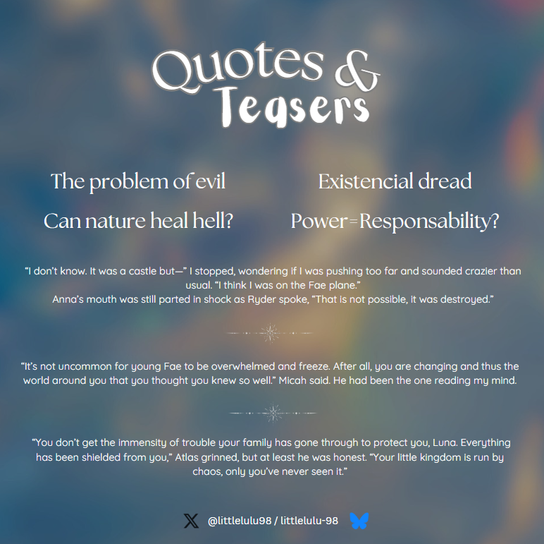 luangiearias's tweet photo. AVATAR THE LAST AIRBENDER X ENCANTO

Mexican inspired Horror-Fantasy with royals, secrets and way too many hallucinations. At least our MC has two best friends, a legendary mage and a spirit?👀 to guide her along the way.

#Q #youdeserveplt #YA https://t.co/cpLoKkBiHl