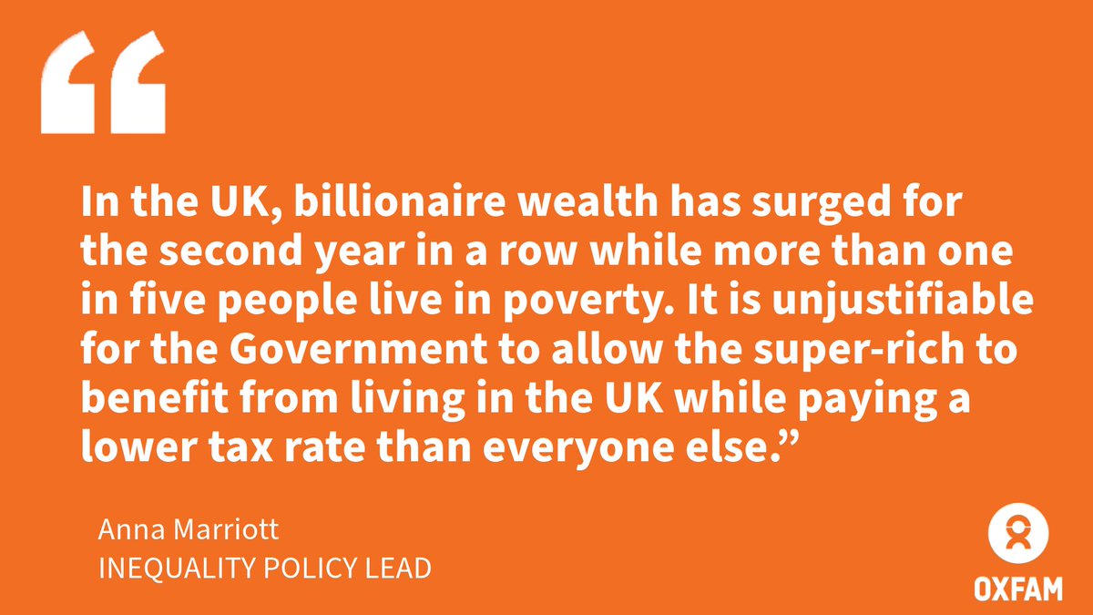 REACTION: Oxfam responds to the Chancellor’s comments at the World Economic Forum on relaxing planned changes to the non-dom tax regime

Full statement ➡️ oxfam.org.uk/mc/3fmtab/
#WEF2025 #Davos2025