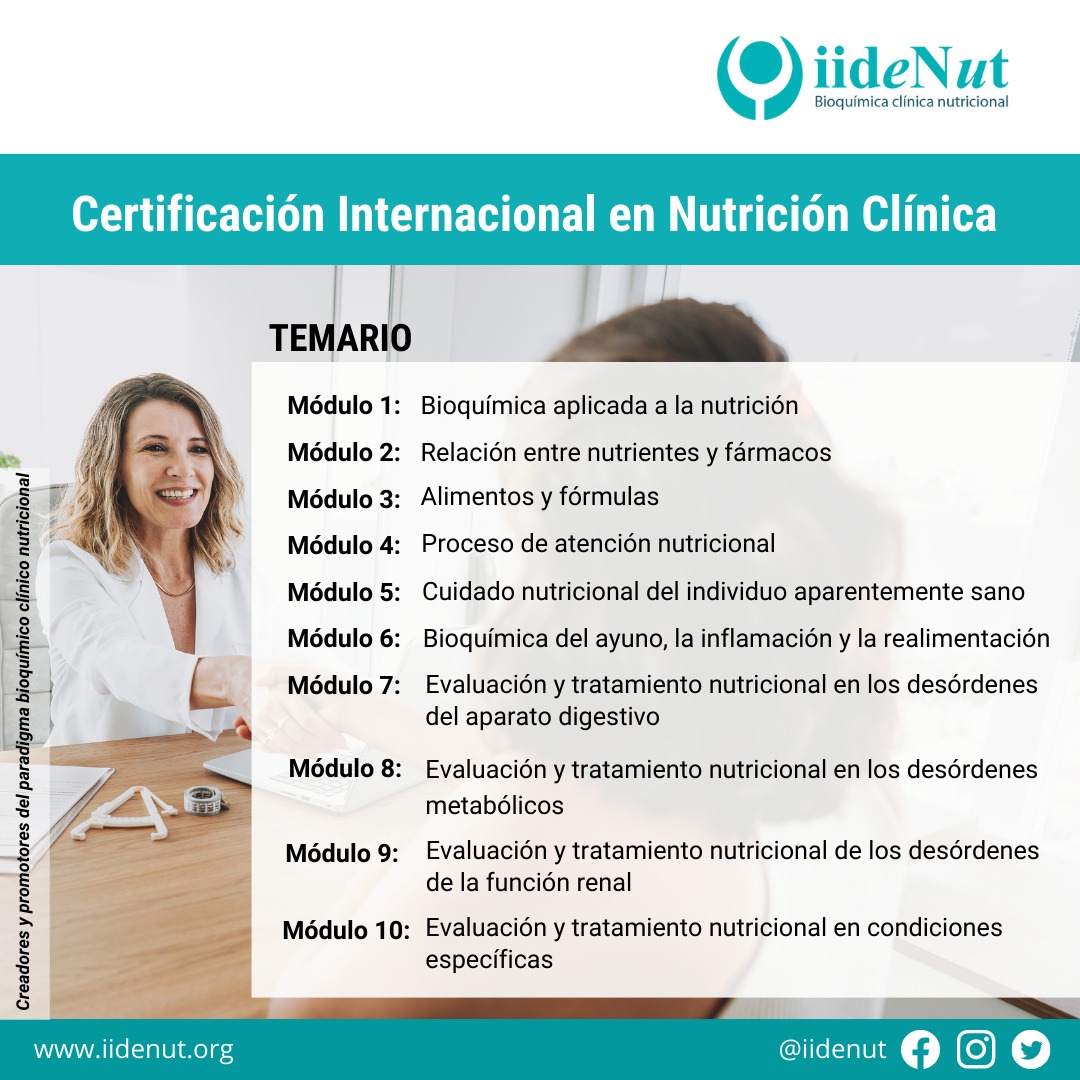 #MatriculaAbierta
TEMARIO GENERAL
¿Dificultades para seleccionar un método de evaluación nutricional? ¿la bioquímica te resulta compleja ?  
Estudia con nosotros, tenemos 17 años de experiencia en América y Europa.

Más info: iidenut.org/cursos/diploma…