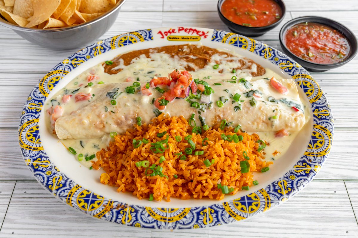 Today is Specialty Burrito Day. Choose any burrito at a special price. Lunch $7.99 Dinner $9.99 #MexicanFood #BurritoLovers #JosePeppers
