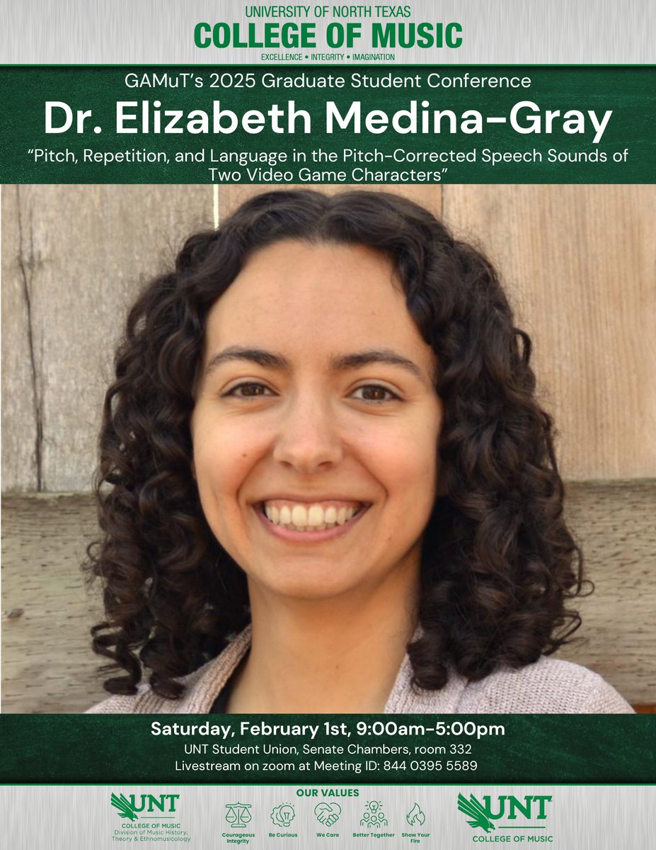 We are excited to announce the 12th Annual 2025 GAMuT Student Conference! The conference will take place on Saturday, February 1st, from 9am-5pm in the UNT Union Senate Chambers (Room 332). We hope you will join us for part or all of the conference!