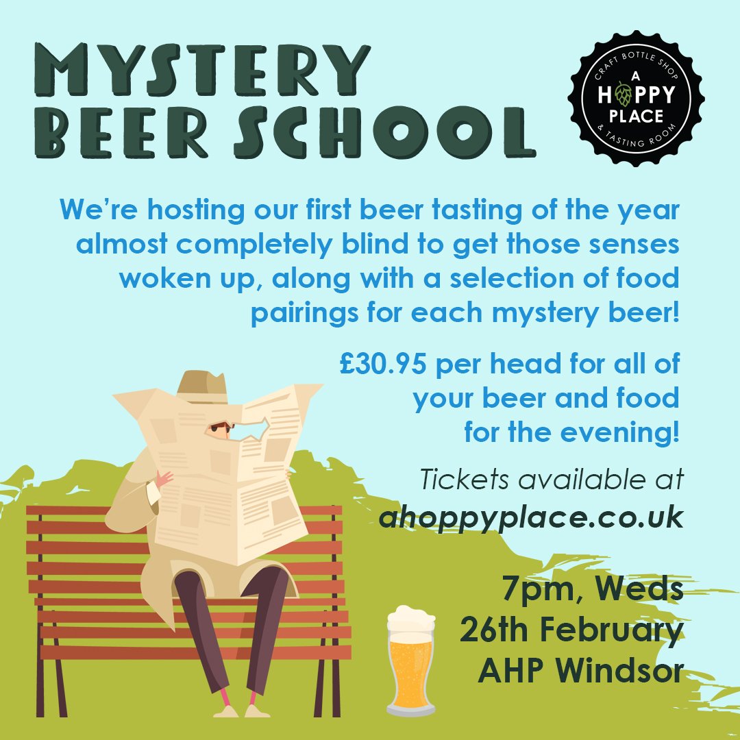 Let’s kick off 2025 with some mystery!! 🕵‍♀️ ahoppyplace.co.uk/events/ 🍻

We’ll be hosting our first beer tasting of the year almost completely blind to get those senses woken up, along with a selection of brand new food pairings for each mystery beer!