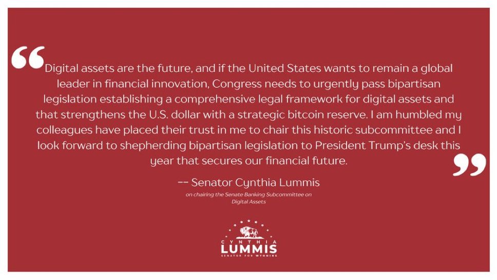 TylerSCrypto's tweet image. 🚨 Cynthia Lummis about to pass a Bitcoin Strategic Reserve