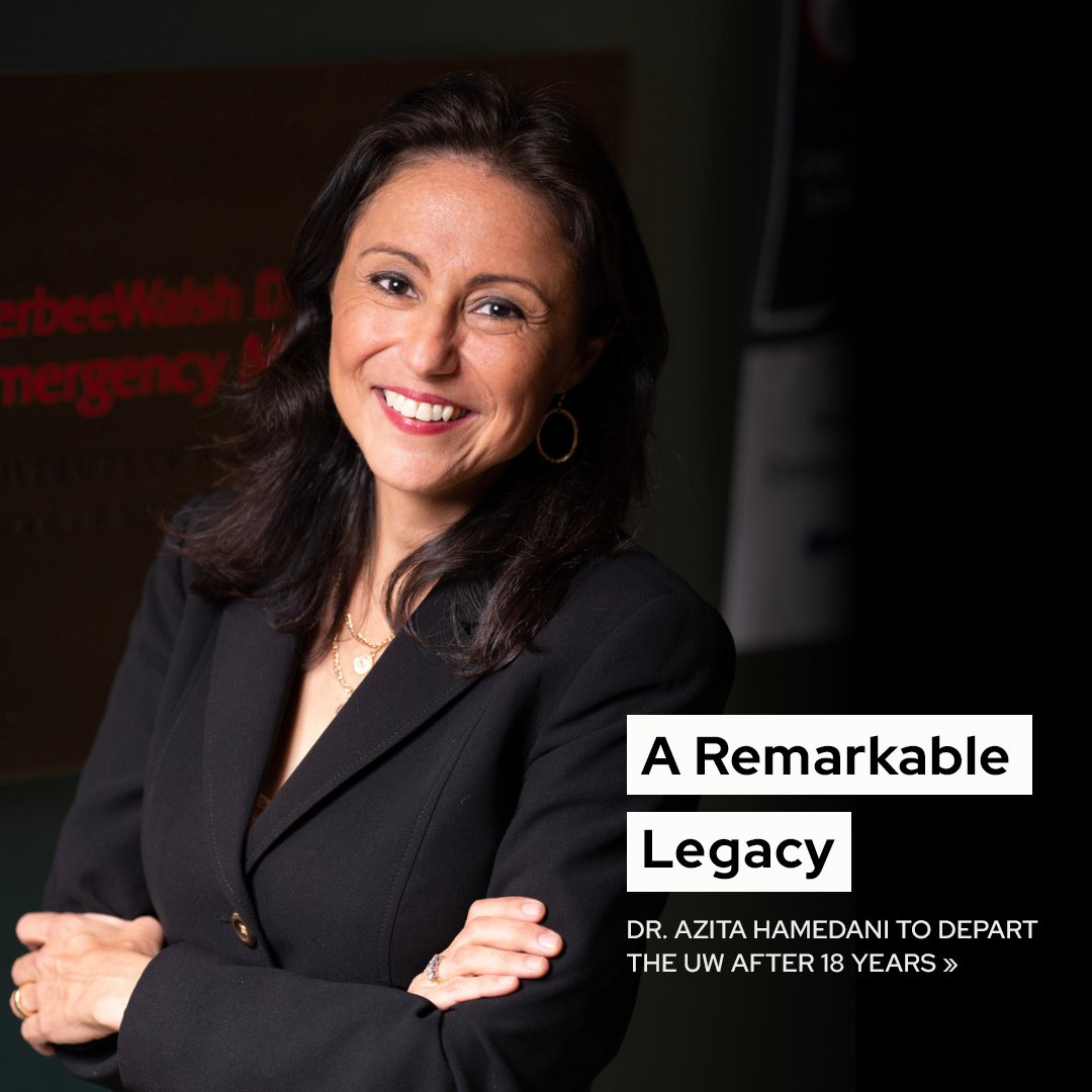 Univ. of Wisconsin Emergency Medicine (@uwemermed) on Twitter photo After 18 years of transformative leadership, Dr. Azita Hamedani will depart UW–Madison for senior leadership roles at <a href="/unc_health_care/">UNC Health</a> & <a href="/UNC_SOM/">UNC School of Medicine</a>, North Carolina’s largest academic health system.
Please join us in congratulating her on this incredible opportunity! Link below: After 18 years of transformative leadership, Dr. Azita Hamedani will depart UW–Madison for senior leadership roles at <a href="/unc_health_care/">UNC Health</a> & <a href="/UNC_SOM/">UNC School of Medicine</a>, North Carolina’s largest academic health system.
Please join us in congratulating her on this incredible opportunity! Link below: