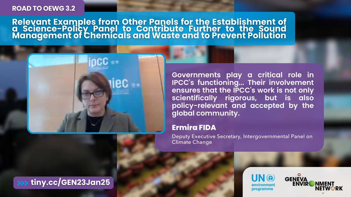 GENeva Environment Network (@genetwork) on Twitter photo <a href="/UNEP/">UN Environment Programme</a> <a href="/IPCC_CH/">IPCC</a> <a href="/IPBES/">ipbes</a> <a href="/IISD_ENB/">Earth Negotiations Bulletin</a> <a href="/ErmiraFida/">Ermira Fida</a> <a href="/JimSkeaIPCC/">Jim Skea</a> <a href="/dobura/">David Obura</a> <a href="/NaliniSharmaGVA/">Nalini Sharma</a> <a href="/IPCPch/">IPCP - International Panel on Chemical Pollution</a> <a href="/ALarigauderie/">Anne Larigauderie</a> <a href="/UNDP/">UN Development</a> <a href="/FAO/">Food and Agriculture Organization</a> <a href="/UNESCO/">UNESCO 🏛️ #Education #Sciences #Culture 🇺🇳</a> <a href="/CITES/">CITES</a> <a href="/RamsarConv/">Convention on Wetlands</a> As governments are at the core of the <a href="/IPCC_CH/">IPCC</a> decision-making process, Ermira Fida underscores the importance of intergovernmental panels in:
🔸 Decision-making as per approval of reports, elections, work plans & budgets
🔸 Report preparations
🔸 Financial contributions <a href="/UNEP/">UN Environment Programme</a> <a href="/IPCC_CH/">IPCC</a> <a href="/IPBES/">ipbes</a> <a href="/IISD_ENB/">Earth Negotiations Bulletin</a> <a href="/ErmiraFida/">Ermira Fida</a> <a href="/JimSkeaIPCC/">Jim Skea</a> <a href="/dobura/">David Obura</a> <a href="/NaliniSharmaGVA/">Nalini Sharma</a> <a href="/IPCPch/">IPCP - International Panel on Chemical Pollution</a> <a href="/ALarigauderie/">Anne Larigauderie</a> <a href="/UNDP/">UN Development</a> <a href="/FAO/">Food and Agriculture Organization</a> <a href="/UNESCO/">UNESCO 🏛️ #Education #Sciences #Culture 🇺🇳</a> <a href="/CITES/">CITES</a> <a href="/RamsarConv/">Convention on Wetlands</a> As governments are at the core of the <a href="/IPCC_CH/">IPCC</a> decision-making process, Ermira Fida underscores the importance of intergovernmental panels in:
🔸 Decision-making as per approval of reports, elections, work plans & budgets
🔸 Report preparations
🔸 Financial contributions