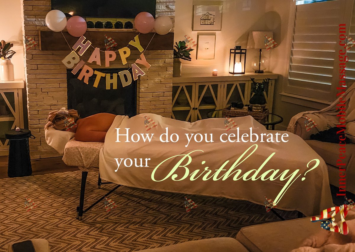 InnerPeaceMM's tweet photo. Your BIRTHDAY! That one day out of the year, that is all yours! How do you celebrate your special day? How about taking some downtime all to yourself with an inhome massage by InnerPeace Mobile Massage. https://t.co/WOXZ2wlu11