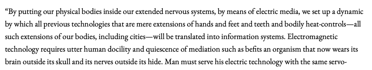 LMSacasas's tweet photo. 'Vibes' are the unit of measurement for perception when you've technologically extend your nervous system beyond the body. https://t.co/VngvoPVUOB
