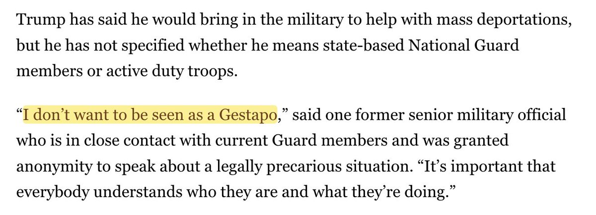 EmmaVigeland's tweet photo. "I don’t want to be seen as a Gestapo." https://t.co/jASqxk5vAB