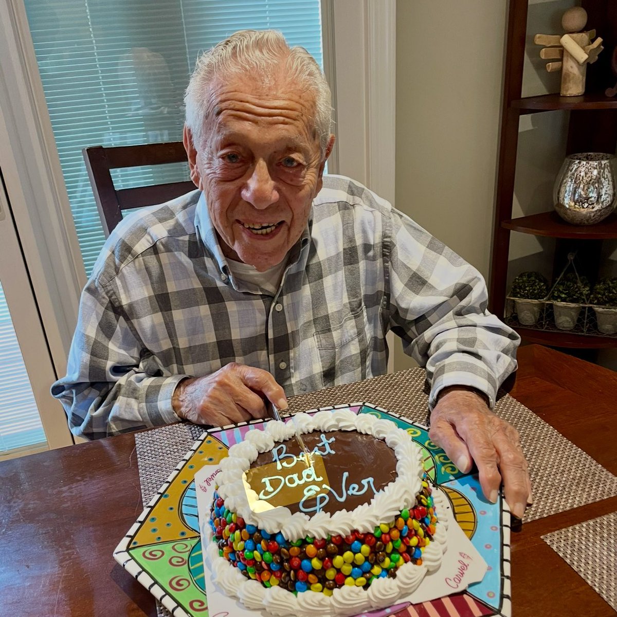 Nancy_Monaco's tweet photo. Happy 100th to my amazing father. A true American Hero; WW2 Veteran, Battle of the Bulge. God bless you always!  #wcbirthdaysmiles https://t.co/CKeCEp4Xrw