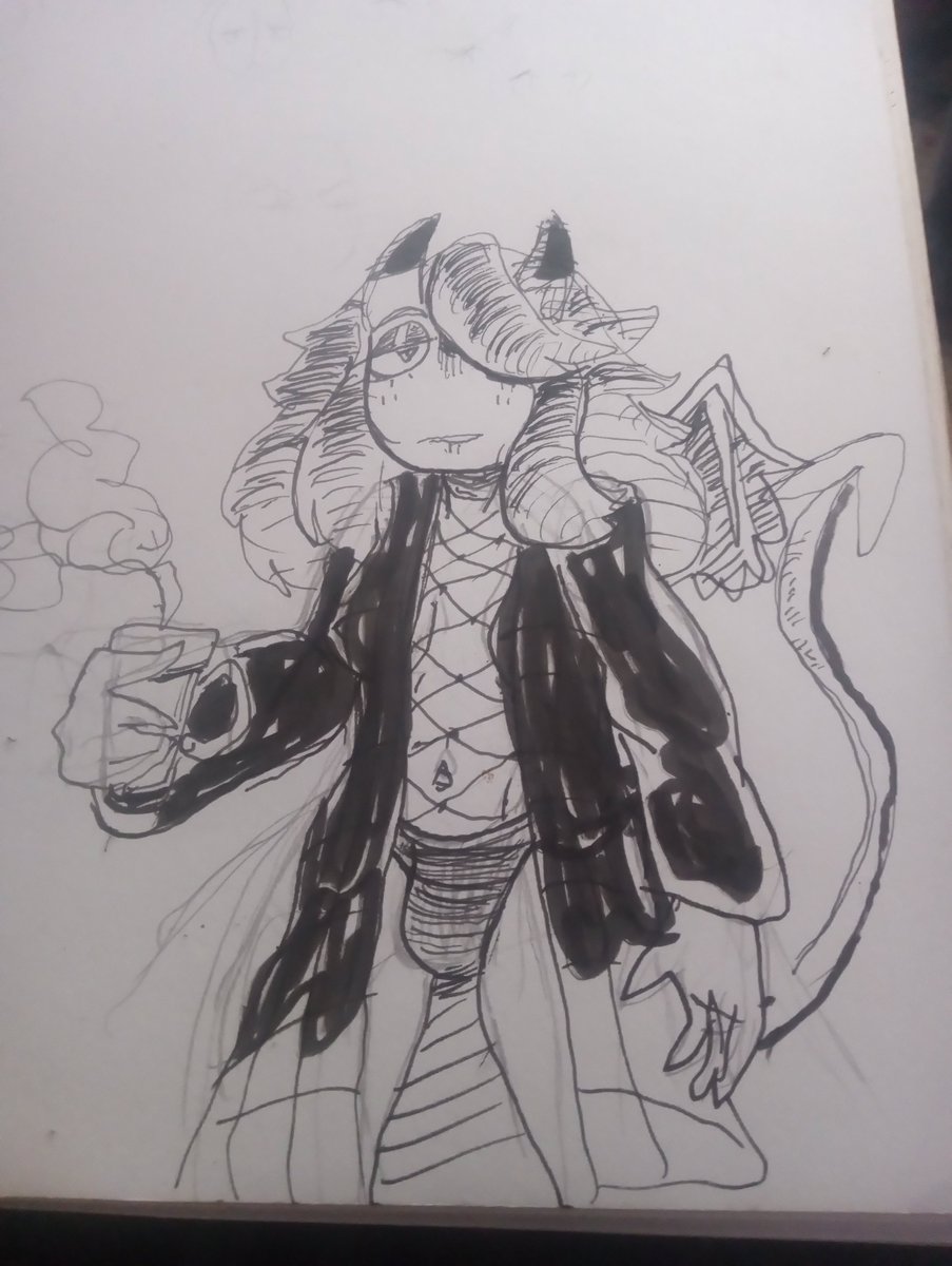Starting two weeks from now I will no longer be posting art to this account, if you wanna keep up with my work follow me on Bluesky. 

This platform is a sinking ship and given how the move is going so far it's high time to say goodbye. 

We had a decent run.