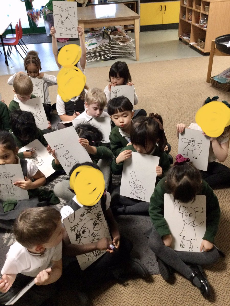 firsprimarysale's tweet image. To celebrate #NationalHandwritingDay and in-line with our topic on Africa, we followed a drawing tutorial and drew elephants, all unique and beautiful. #RecAsh