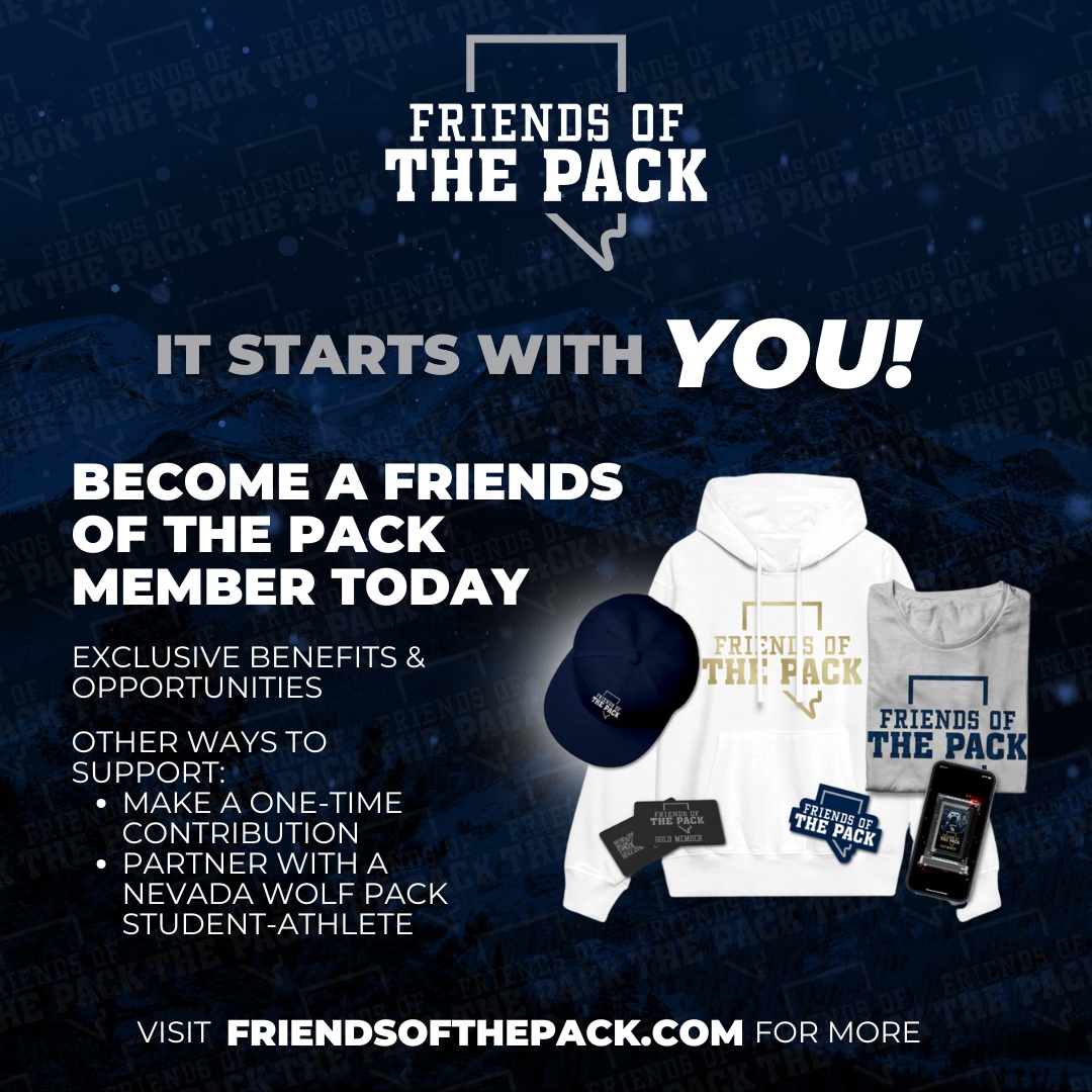 FriendOfThePack's tweet photo. Join us in supporting Nevada student-athletes as they pursue their dreams both on and off the field–receive exclusive benefits in return!

Don't wait to make an impact. Visit https://t.co/bxqPtI3eXS now! 

#FriendsofthePack #NIL https://t.co/WCPvwP5p6z