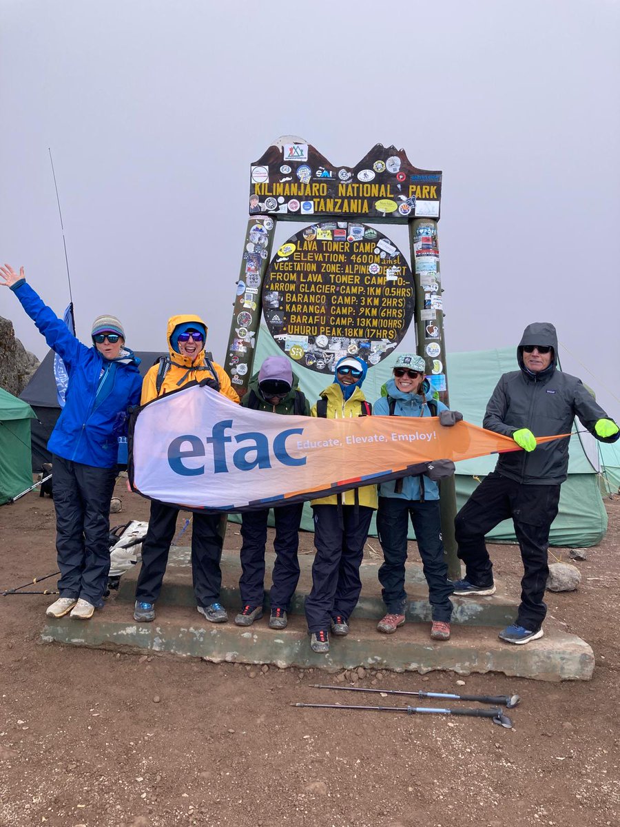 EFAC_news's tweet photo. A group from our community is climbing Mt. Kilimanjaro—not just for the adventure, but to fundraise for EFAC scholars.
Captured at 15,000 feet at Lava Tower, this moment shows their dedication to creating opportunities.
Keep going, team! #EFAC #Kilimanjaro https://t.co/EIR6HHgTzz
