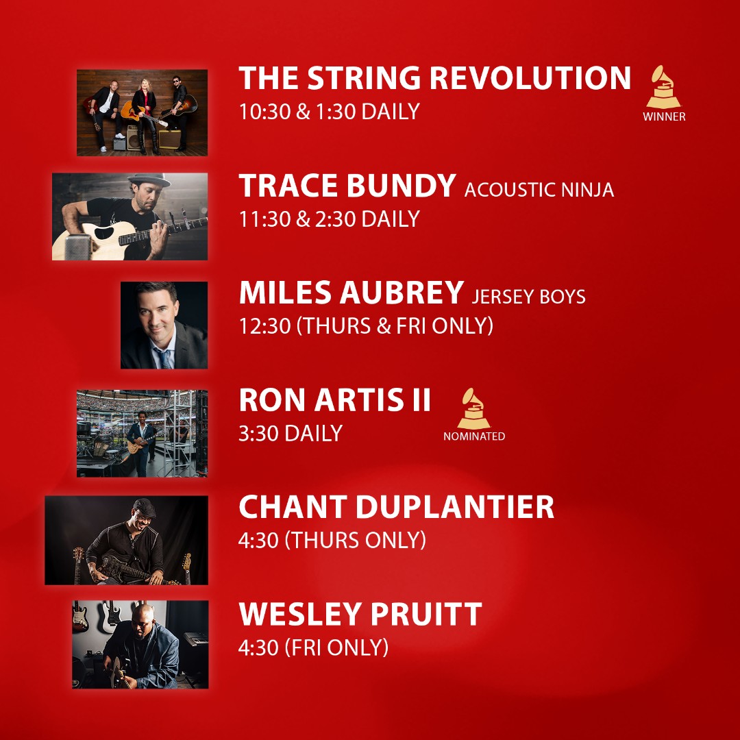 @thenammshow is happening now! Join us at booth 6810 to watch our great friends and sponsored artists perform daily! 

#NAMMShow #NammShow2025 #Anaheim #guitar #fyp #music #guitar #guitarshow #Acoustic