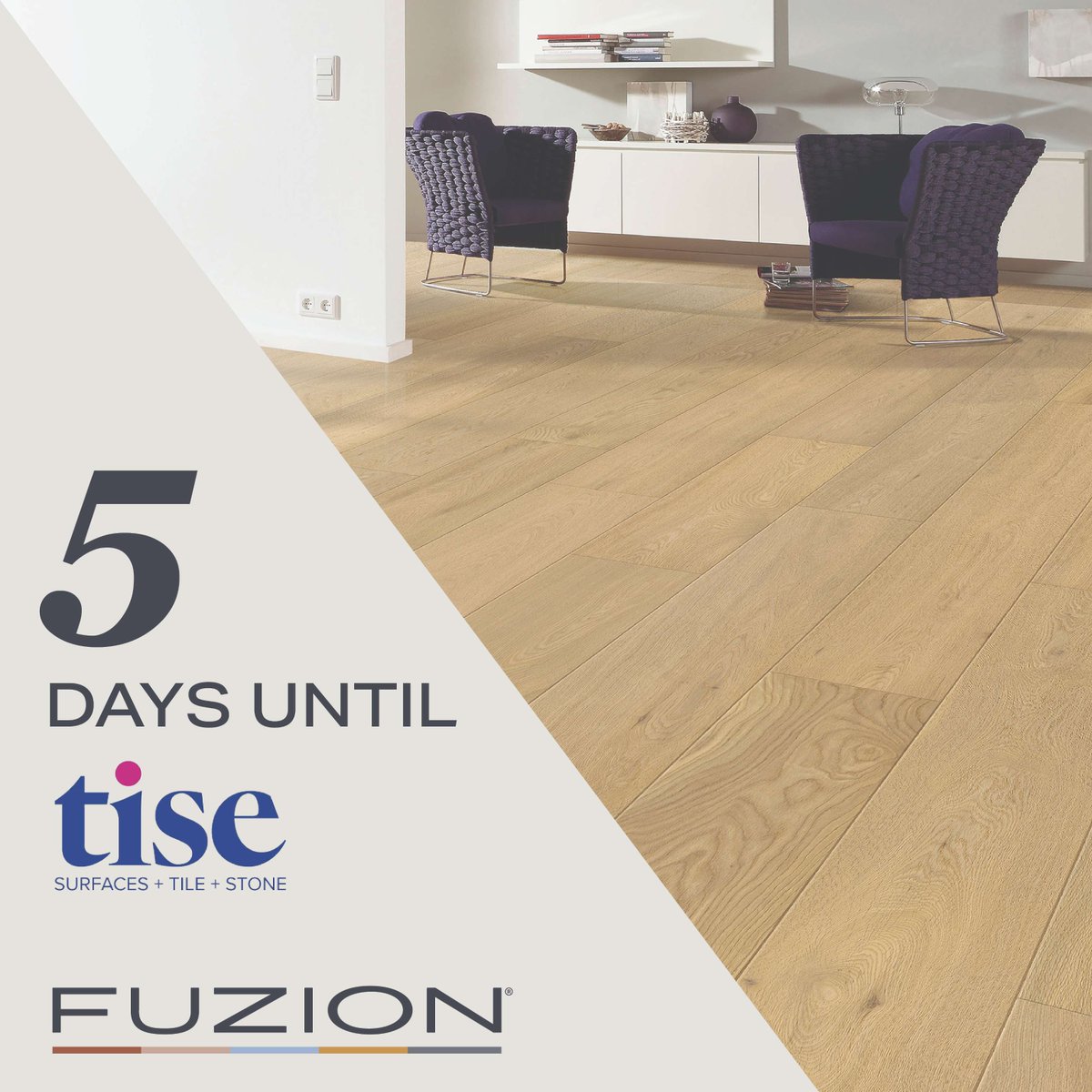 The countdown is on!⏱️ The International Surface Event is just around the corner. Visit Fuzion at the Mandalay Bay Resort and Casino, Tradewinds F from January 28th-30th. Can't wait to see you there!

#TISE2025 #Surfaces2025 #FuzionAtTISE25 #FuzionFlooring #findyourfuzion