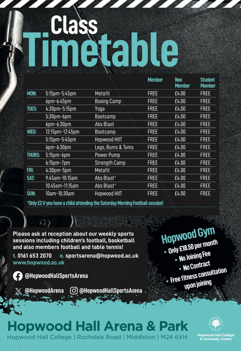 Our current list of fitness classes includes something for everyone. If you want to try one why not make the most of our free trial offer. 

No need to book just turn up! 

Members - FREE
Non-members - £4.00