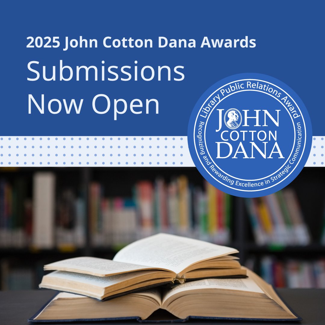 EBSCO's tweet photo. Don't miss out on the opportunity to showcase your library's exceptional PR efforts - apply for the prestigious John Cotton Dana award today! https://t.co/trJ7EHAZs8
#JohnCottonDana #libraryPR #applynow https://t.co/wbEIplOhuB