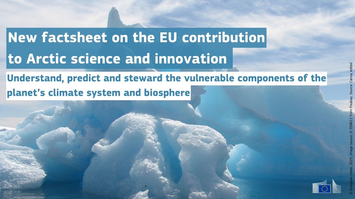 🌍The impact of climate change &amp; biodiversity loss is most acute in polar regions.

Check the new factsheet on the EU contribution to Arctic science &amp; innovation to better understand, predict &amp; protect our climate system &amp; biosphere.

#HorizonEU #AllAtlanticOcean