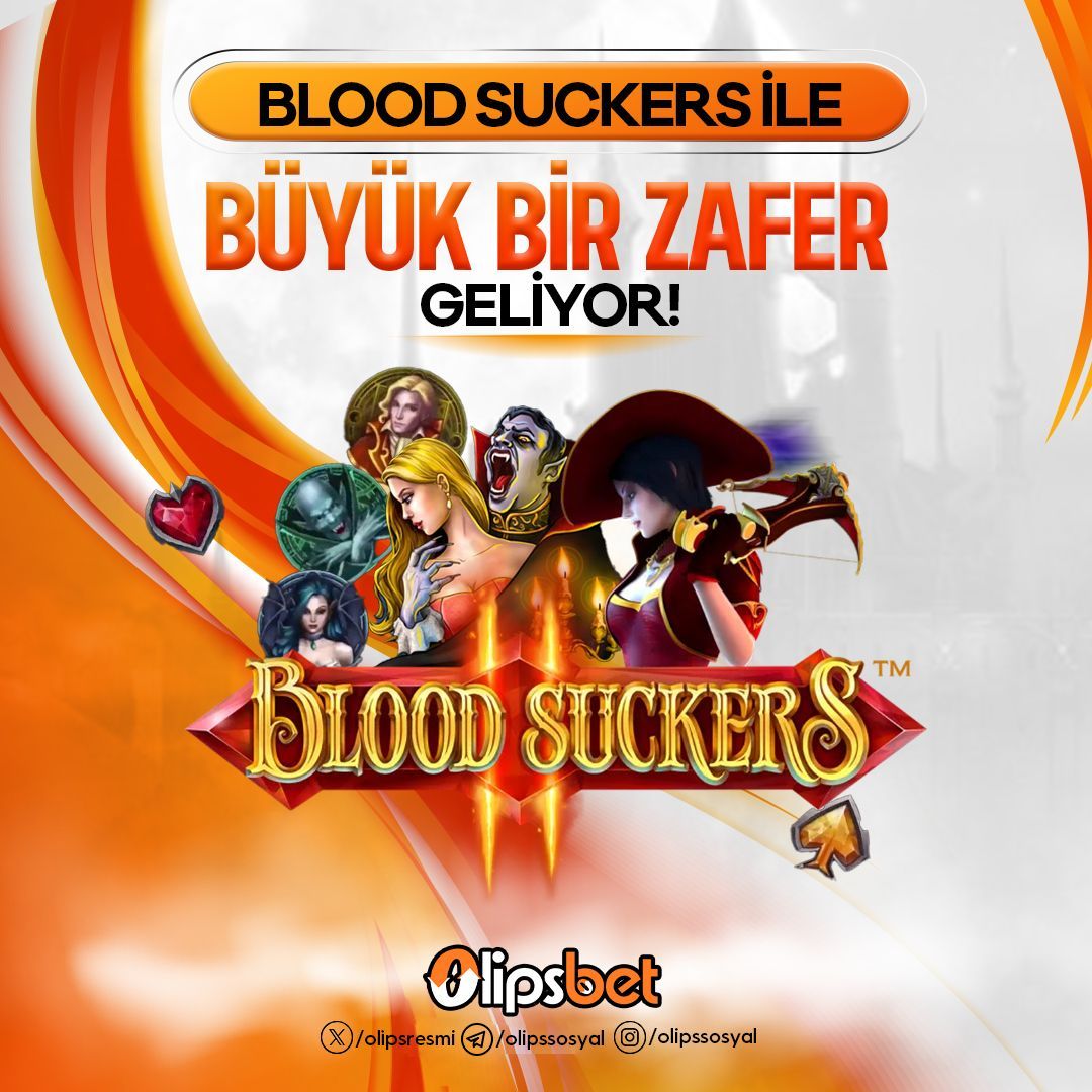 officialolips's tweet photo. 🎁👑 BLOOD SUCKERS  👑🎁

💎  En sağlam bahis sitesi 💎 

🎁  Her yatırıma freebet ❗ 
🎁  Şans çarkı sınırsız ödüller ❗ 

💰💰 Casino oyunlarında yüksek kazanç #olipsbet'te 💰💰

🖥 https://t.co/NQ0gS7pw9k https://t.co/epnIV9rTA8