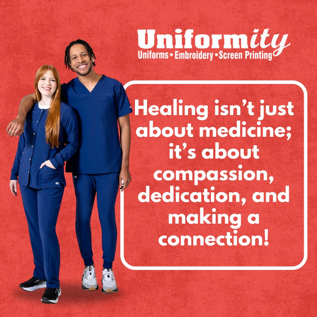 UniformityUSA's tweet photo. Healing isn’t just about medicine; it’s about compassion, dedication, and making a connection. 

💖At Uniformity, we know that every healthcare professional brings more than just skills—they bring heart. Let’s honor the compassion that makes healing possible every day. https://t.co/xIP0b9f5dC
