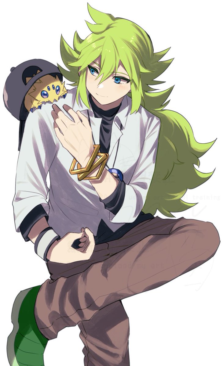 n(ポケモントレーナー) 「Nさん」|こたつ寝猫のイラスト