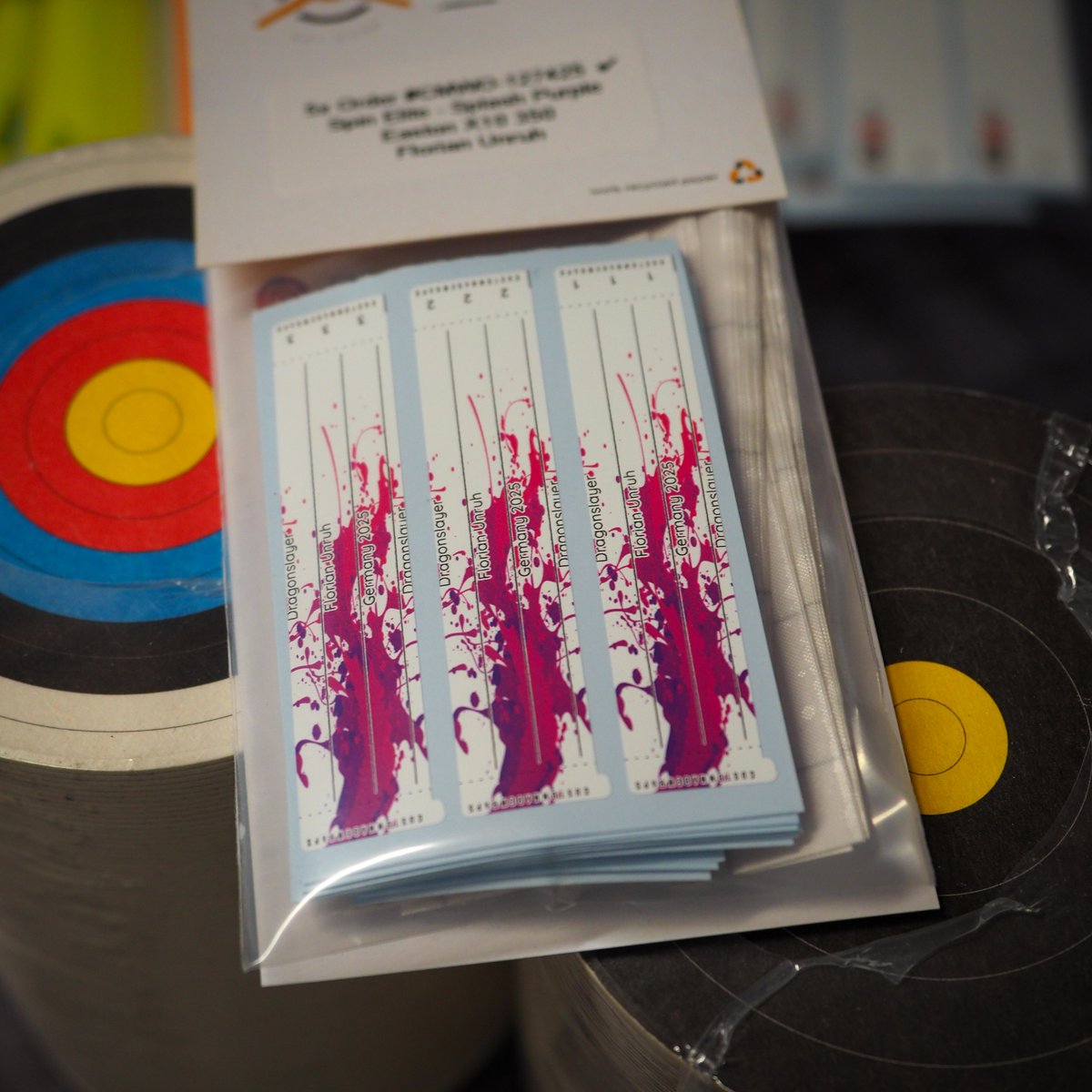 🏹 Custom wraps for Florian Unruh! 🌟

He’s rocking Splash Purple Spin Elite wraps, set up for 1.8” Spider Vanes with a 1° offset. Cut for Easton X10 shafts with unique numbering for personalization.

Customize yours today 👉 custommadewraps.com #ArcheryLife #CustomWraps