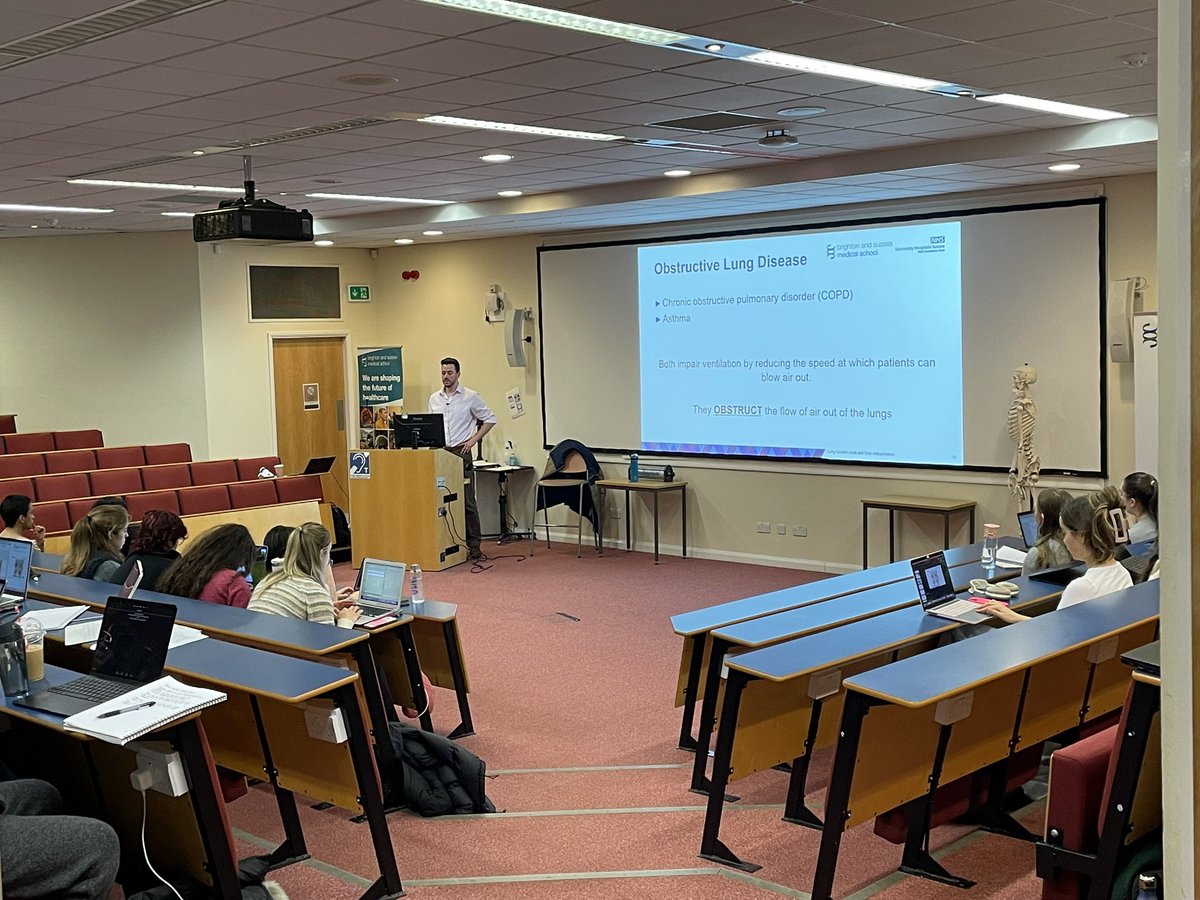 Matt Pavitt 🫁 (@drmattpav) on Twitter photo It was a joy to attend <a href="/maximum_science/">Max Thomas</a> first lecture for <a href="/BSMSMedSchool/">BSMS</a> first year medical students on Lung Function Testing.
This was a tour de force of what they need to know about lung function.
Thanks <a href="/maximum_science/">Max Thomas</a> for delivering such a great educational lecture. It was a joy to attend <a href="/maximum_science/">Max Thomas</a> first lecture for <a href="/BSMSMedSchool/">BSMS</a> first year medical students on Lung Function Testing.
This was a tour de force of what they need to know about lung function.
Thanks <a href="/maximum_science/">Max Thomas</a> for delivering such a great educational lecture.