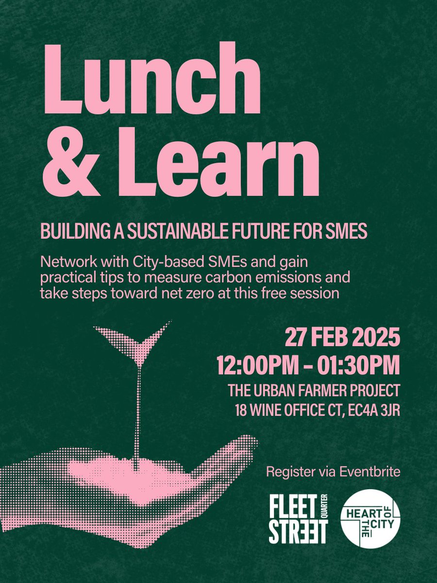Heart of the City (@hotc_uk) on Twitter photo 🌍 Calling all City-based SMEs! Join us for a free Lunch and Learn on 27 Feb and network with likeminded businesses committed to reducing their carbon footprint! Limited spaces > fleetstreetquarter.co.uk/events/buildin… <a href="/fleetstquarter/">Fleet Street Quarter</a> 🌍 Calling all City-based SMEs! Join us for a free Lunch and Learn on 27 Feb and network with likeminded businesses committed to reducing their carbon footprint! Limited spaces > fleetstreetquarter.co.uk/events/buildin… <a href="/fleetstquarter/">Fleet Street Quarter</a>