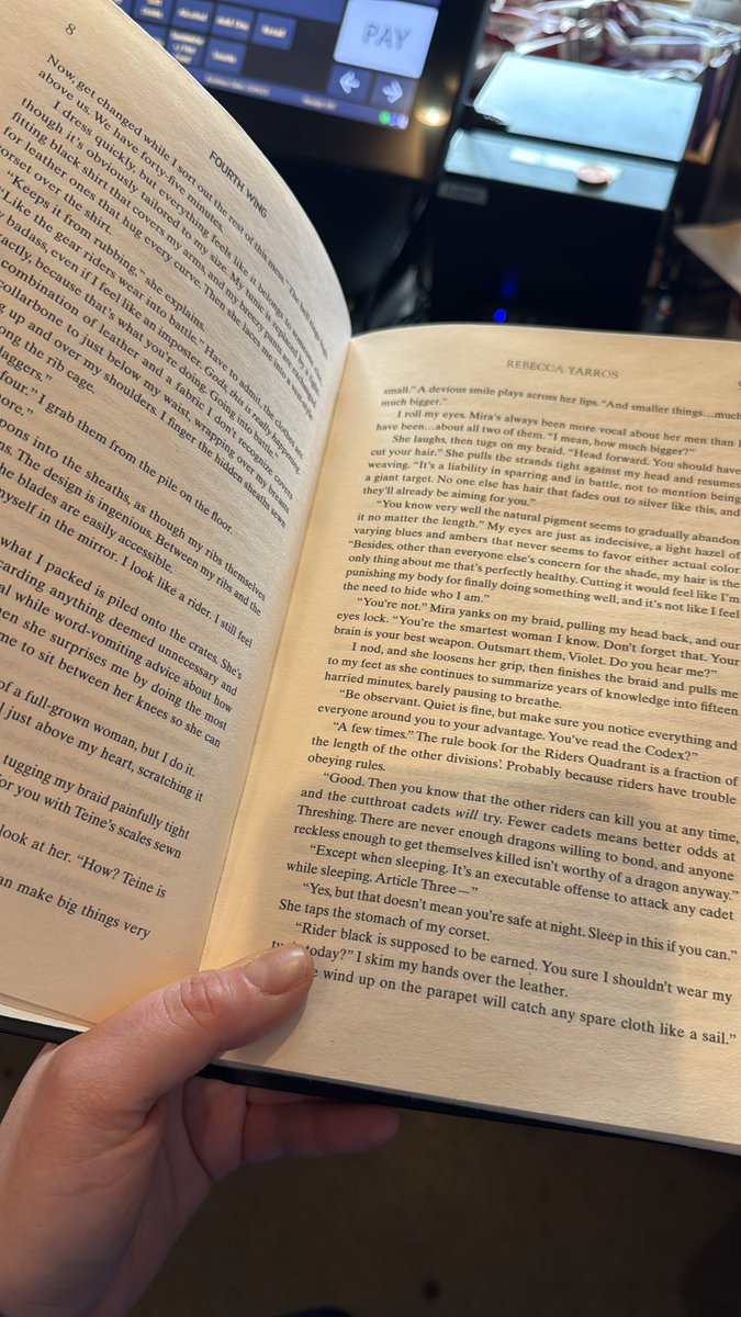 BeccaMaye811's tweet photo. Really enjoying this book, a work colleague has given me her book to borrow! Glad I can read at work, it’s helping the time go faster 

#forthwing https://t.co/zgDDekIODf