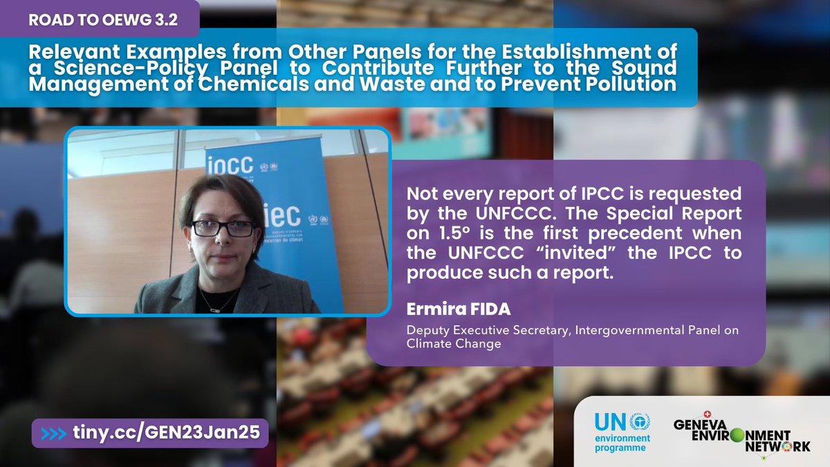 GENeva Environment Network (@genetwork) on Twitter photo <a href="/UNEP/">UN Environment Programme</a> <a href="/IPCC_CH/">IPCC</a> <a href="/IPBES/">ipbes</a> <a href="/IISD_ENB/">Earth Negotiations Bulletin</a> <a href="/ErmiraFida/">Ermira Fida</a> <a href="/JimSkeaIPCC/">Jim Skea</a> <a href="/dobura/">David Obura</a> <a href="/NaliniSharmaGVA/">Nalini Sharma</a> <a href="/IPCPch/">IPCP - International Panel on Chemical Pollution</a> <a href="/ALarigauderie/">Anne Larigauderie</a> <a href="/UNDP/">UN Development</a> <a href="/FAO/">Food and Agriculture Organization</a> <a href="/UNESCO/">UNESCO 🏛️ #Education #Sciences #Culture 🇺🇳</a> <a href="/CITES/">CITES</a> <a href="/RamsarConv/">Convention on Wetlands</a> <a href="/UNBiodiversity/">UN Biodiversity</a> <a href="/UNFCCC/">UN Climate Change</a> Sharing the precedent of the <a href="/UNFCCC/">UN Climate Change</a> requesting the <a href="/IPCC_CH/">IPCC</a> to produce the Special Report on 1.5°, Ermira Fida highlighted that such a partnership brought an impact in #ClimateAction. <a href="/UNEP/">UN Environment Programme</a> <a href="/IPCC_CH/">IPCC</a> <a href="/IPBES/">ipbes</a> <a href="/IISD_ENB/">Earth Negotiations Bulletin</a> <a href="/ErmiraFida/">Ermira Fida</a> <a href="/JimSkeaIPCC/">Jim Skea</a> <a href="/dobura/">David Obura</a> <a href="/NaliniSharmaGVA/">Nalini Sharma</a> <a href="/IPCPch/">IPCP - International Panel on Chemical Pollution</a> <a href="/ALarigauderie/">Anne Larigauderie</a> <a href="/UNDP/">UN Development</a> <a href="/FAO/">Food and Agriculture Organization</a> <a href="/UNESCO/">UNESCO 🏛️ #Education #Sciences #Culture 🇺🇳</a> <a href="/CITES/">CITES</a> <a href="/RamsarConv/">Convention on Wetlands</a> <a href="/UNBiodiversity/">UN Biodiversity</a> <a href="/UNFCCC/">UN Climate Change</a> Sharing the precedent of the <a href="/UNFCCC/">UN Climate Change</a> requesting the <a href="/IPCC_CH/">IPCC</a> to produce the Special Report on 1.5°, Ermira Fida highlighted that such a partnership brought an impact in #ClimateAction.