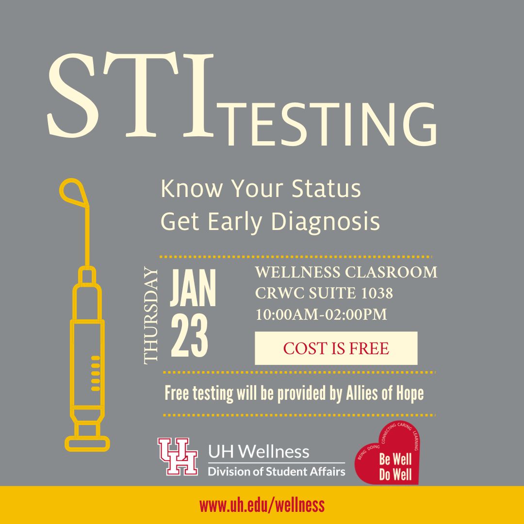 ❄️ Snowed in? Don’t let that stop you from getting tested! ❄️

We’re keeping things hot with FREE STI testing TODAY from 10 AM to 2 PM in the Wellness Classroom (located inside the Rec). 

Come thaw out with us, get checked, and keep it cool. 🔥