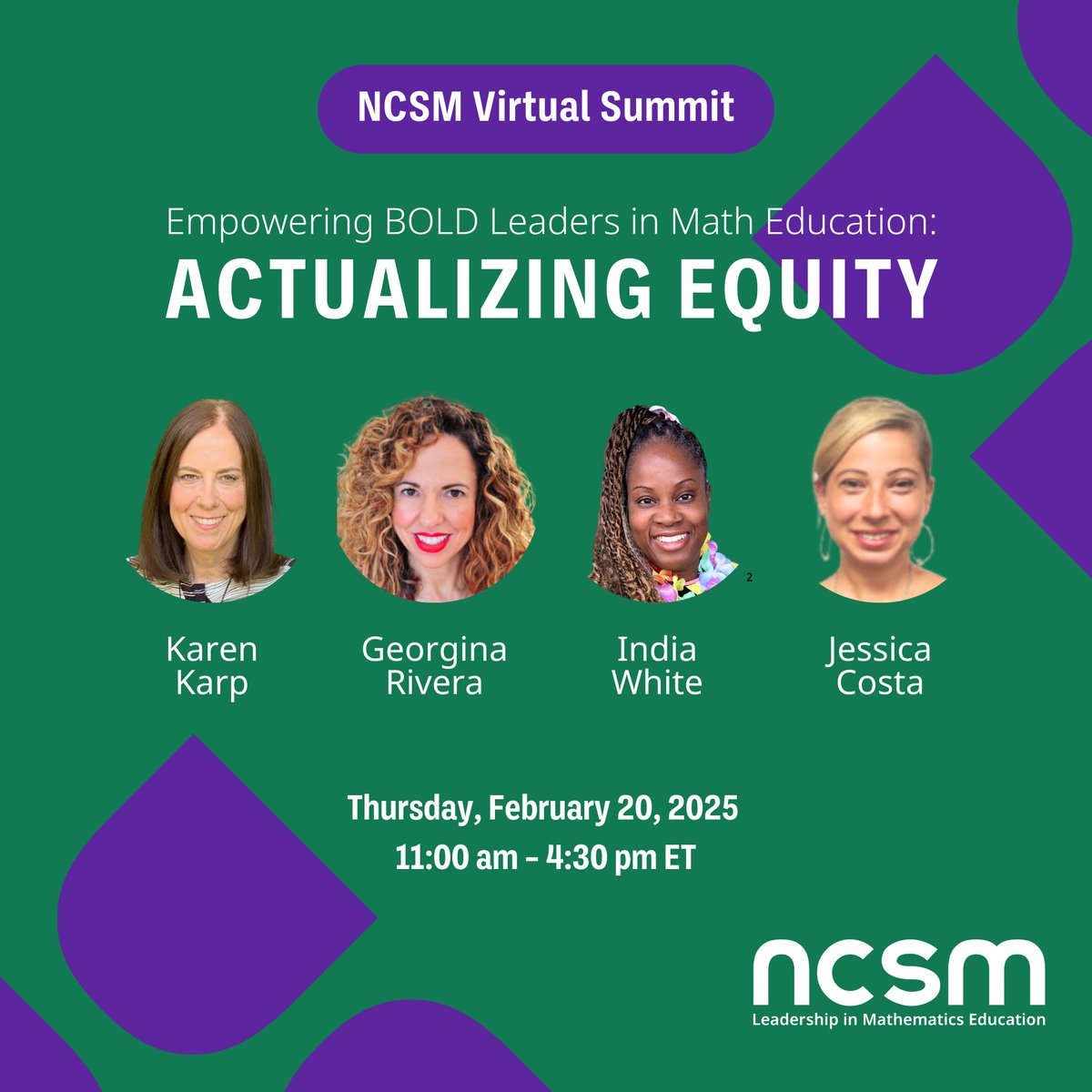 🔥 Don't miss these incredible speakers at #NCSM Virtual Summit on Feb 20!
✔️ Karen Karp | 11:00 AM ET
✔️ Georgina Rivera | 12:30 PM ET
✔️ India White | 2:00 PM ET
✔️ Jessica Costa | 3:30 PM ET

🔗 Register here: loom.ly/JN4gHqg.

#NCSMBOLD