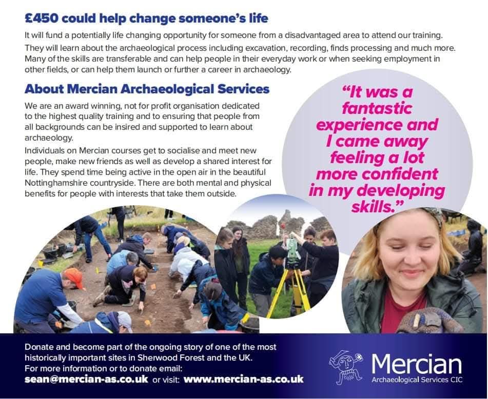 Please help us raise money for our  sponsored Archaeological Field School bursaries in Sherwood Forest. To increase inclusivity and to allow people from disadvantaged backgrounds to experience archaeology:
gofundme.com/f/sponsored-ar…
#gofundme #sponsored #fundraising #fundraiser