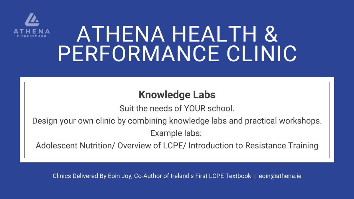 athena_schools's tweet image. See what else the clinic has to offer:
athena.ie/athena-health-…

Equipping TY students with the skills and knowledge they need to take ownership of their health and fitness.

#EdTech #EdTechIE #LCPE