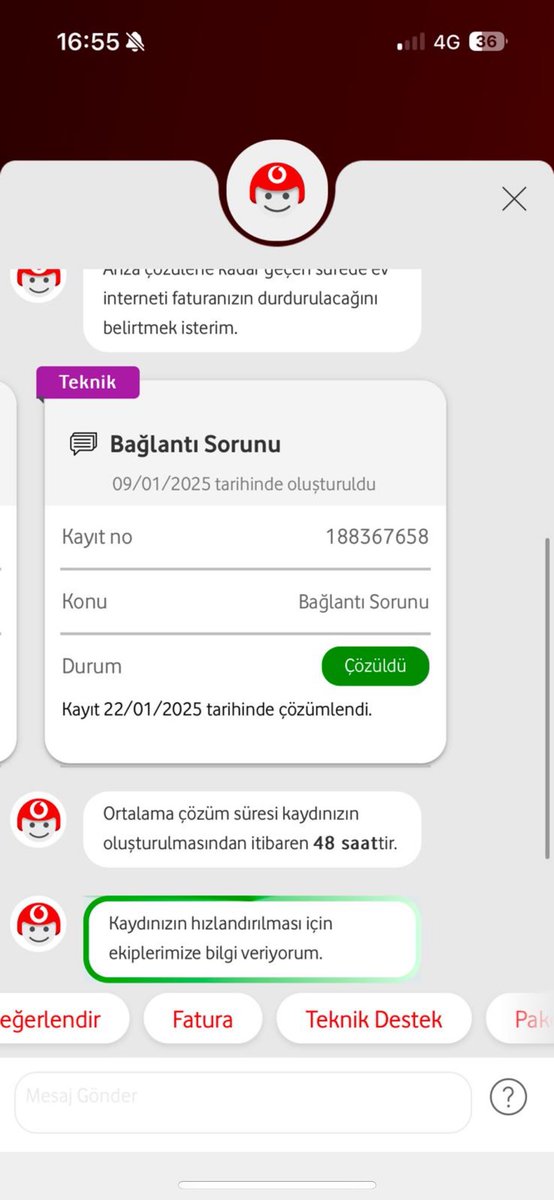 9 ocak tarihinden beri çözemediği evde internet <a href="/VodafoneDestek/">Vodafone Destek</a> sorunumu sistemine çözüldü olarak giren <a href="/VodafoneTR/">Vodafone Türkiye</a> rezilliğine her gün bir yenisini ekliyor.