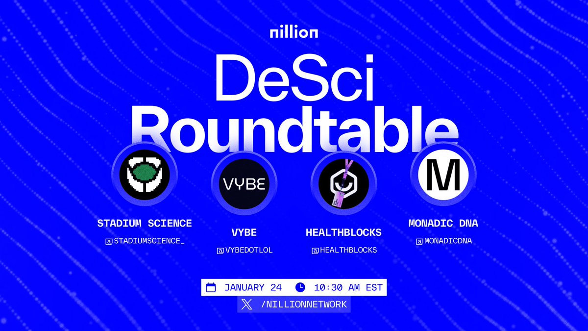 We're diving into incentives and health data with some of our Nucleus partners.

Discover insights into the fast-growing vertical of DeSci and learn how privacy tech fits into the equation.

Featuring:
➡️<a href="/StadiumScience_/">Stadium Science</a>
➡️<a href="/MonadicDNA/">Monadic DNA</a>
➡️@vybedotlol
➡️<a href="/HealthBlocks/">HealthBlocks</a>