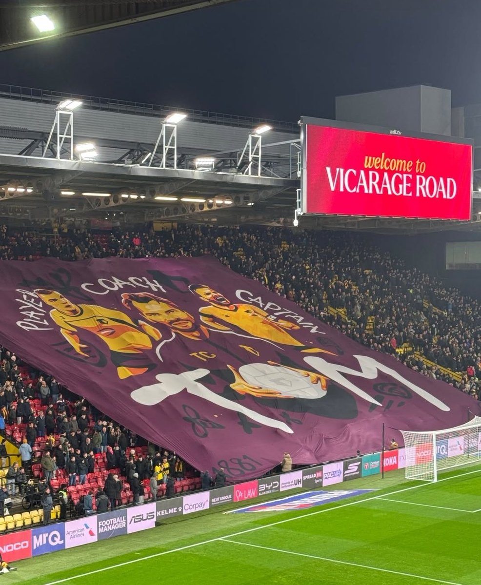 ThomasJDesign's tweet photo. I pay a season ticket to support Tom Cleverley's Watford, much like I supported Graham Taylor's Watford. It's a gift in this day and age to have a manager with this connection, especially for a club who's had so much damage caused by change. Imagine giving that up.

#BackTom https://t.co/5hPV0GXPq5